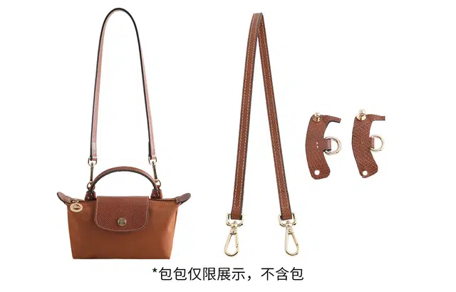 Longchamp Mini Bag Strap Brown