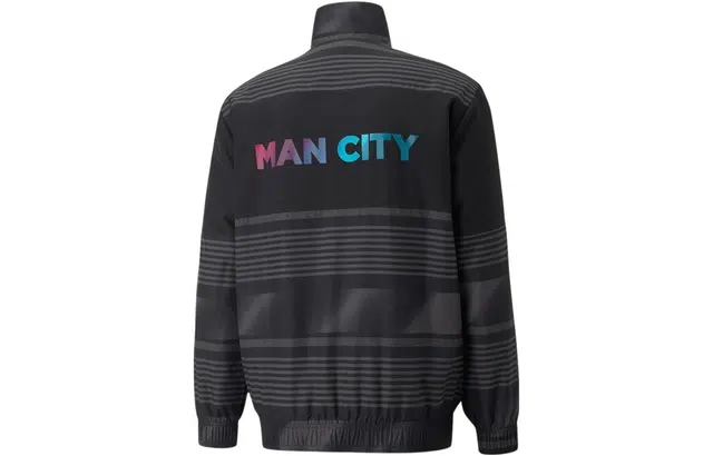 PUMA Mcfc Prematch Jacket Logo