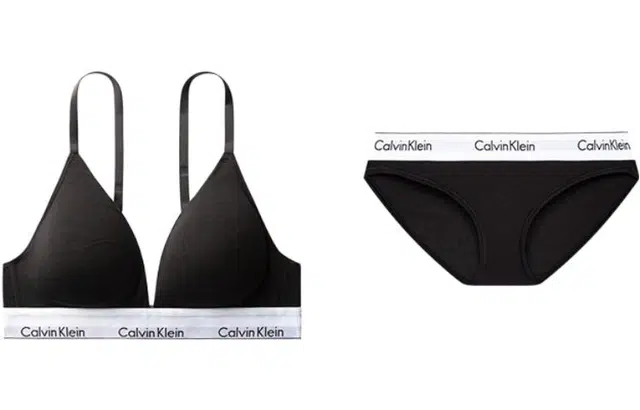 Calvin Klein Logo Print Bralette Set