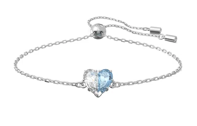 Swarovski GEMA Bracelet Blue White Symmetric Heart