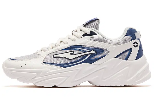 鸿星尔克 日初 潮流舒适 耐磨透气 低帮 休闲运动鞋 男款 白灰