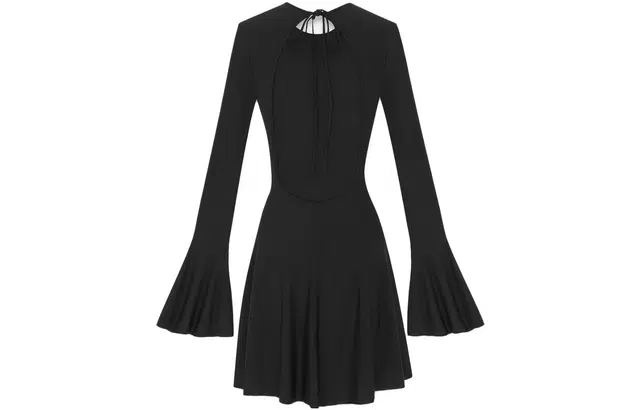 Saint Laurent SS23 Tie-Front Dress Black