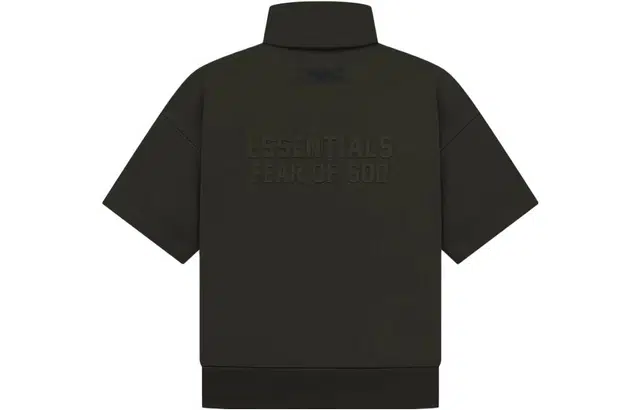 Fear of God Essentials Drop2 SS23 Kids Halfzip French Terry Mockneck Off-black