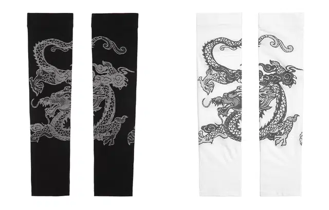 白卷  夏季薄款防晒个性嘻哈龙纹防晒袖 冰丝轻薄 袖套 男女同款情侣款