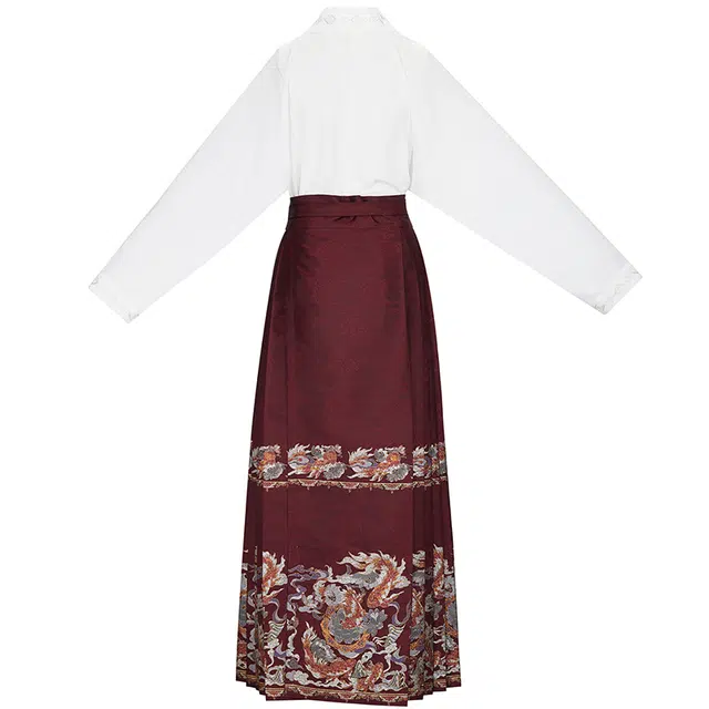 织造司 年年 新中式明制织金马面搭配飞机袖百搭衬衫裙混搭中国风改良套装汉服 女款