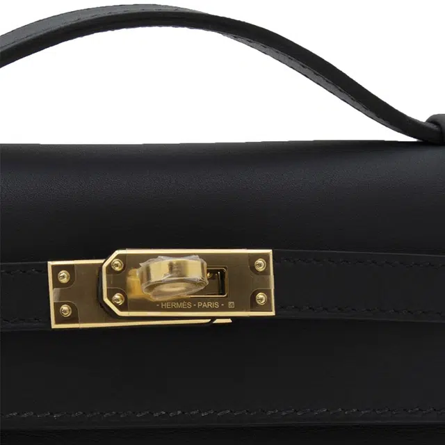HERMES Mini Kelly 1 Swift Noir