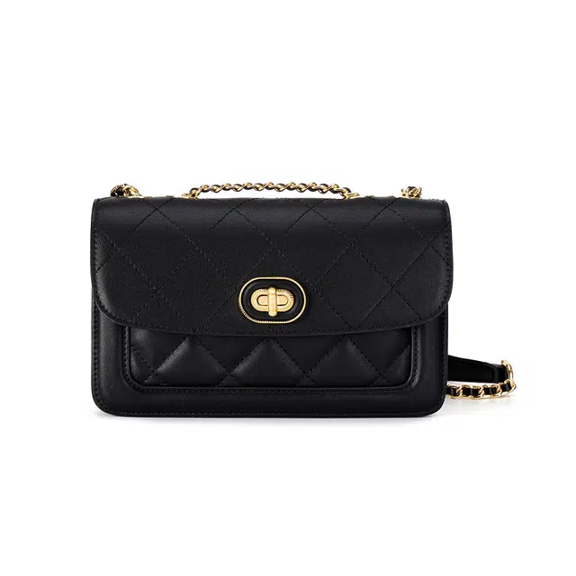 星期六 夏季大容量通勤女包简约百搭款菱格链条包洋气高级感女生休闲包包 真皮 单肩包斜挎包小方包腋下包 小号 女款 多色