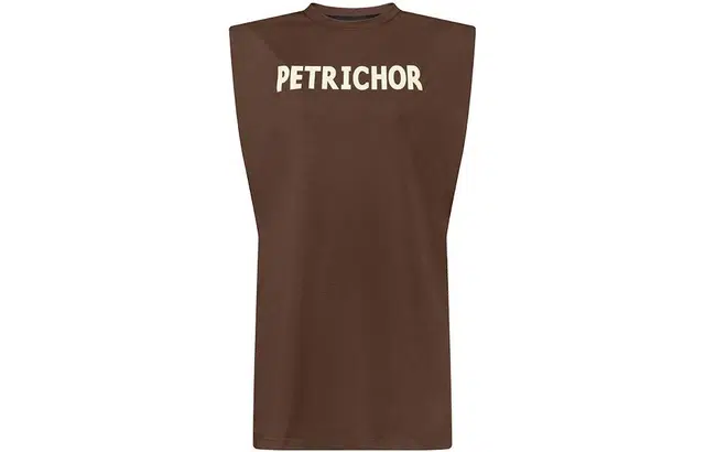 美洋 字母印花圆领无袖连衣裙 咖色