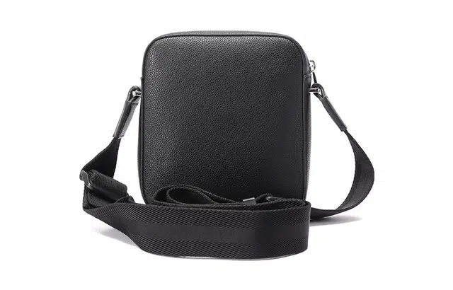 HUGO BOSS Logo Embossed Crossbody Bag Black