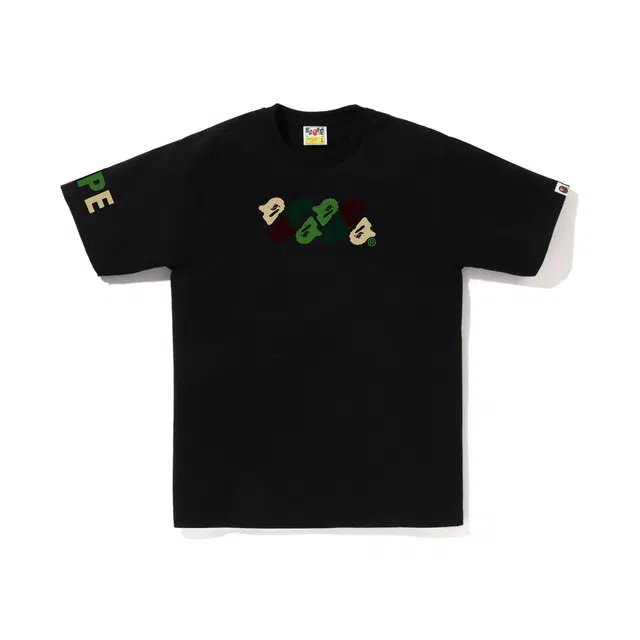 A BATHING APE LA CAMO COLLEGE TEE T BAPE