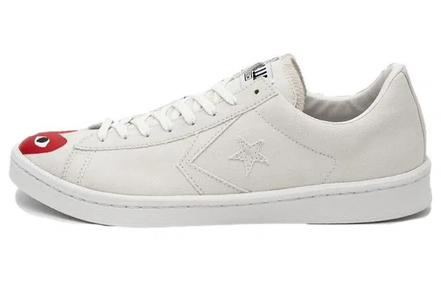 Comme des Garçons PLAY x Converse Pro Leather Low White Red