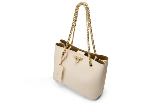CHARLESKEITH PU Tote BeigeDark Brown
