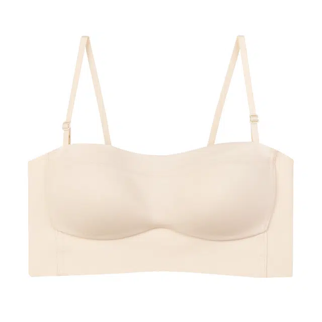 内在密码 无痕抹胸吊带内衣女美背心一体细肩带聚拢防下垂大胸罩显小文胸 两件装