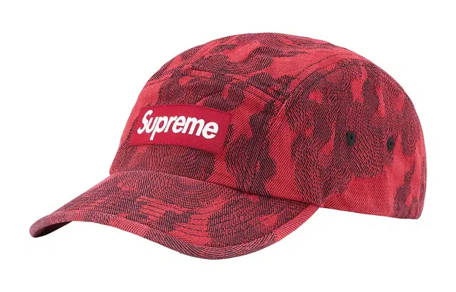 Supreme SS23 WEEK13 FLAMES JACQUARD DENIM CAMP CAP