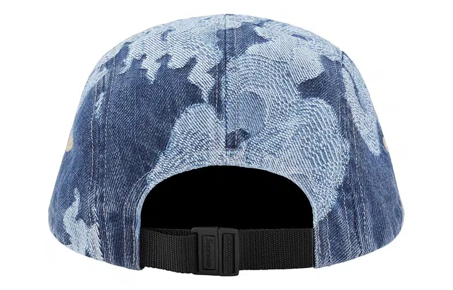 Supreme SS23 WEEK13 FLAMES JACQUARD DENIM CAMP CAP