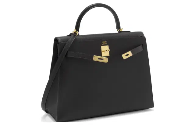 HERMES Kelly 25 Epsom Noir