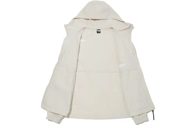 The North Face Logo Hoodie Jacket White