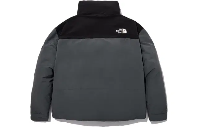 The North Face Logo Print Zip-Up Cotton Jacket Gray
