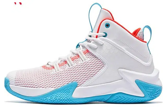 Jordan High-Top Basketball Shoes White Blue