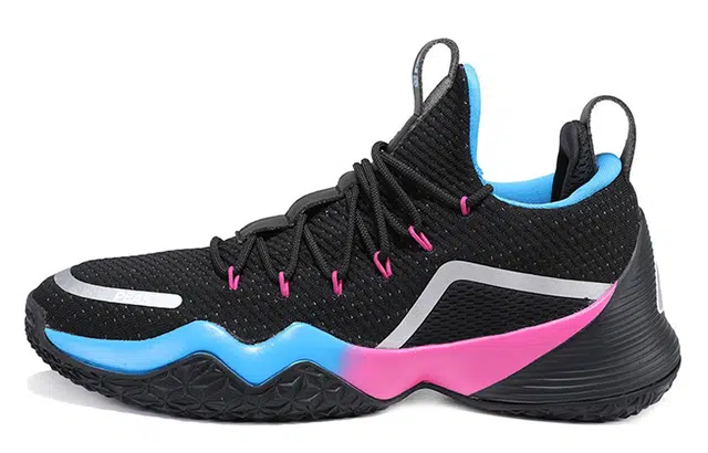 Peak Power Series Low Basketball Shoes Black Blue