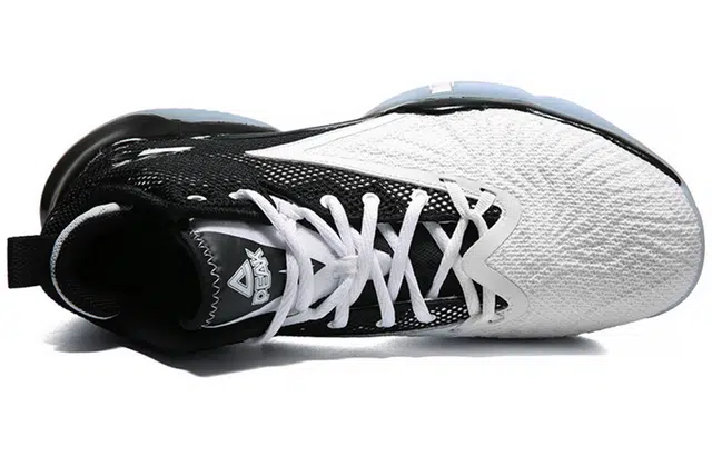 匹克 态极闪电 防滑耐磨 低帮 篮球鞋 白黑