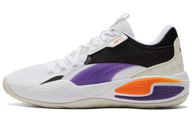 PUMA Low Basketball Shoes Black Purple
