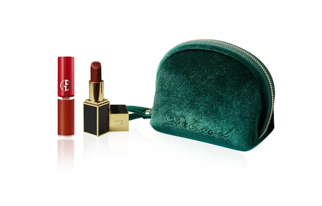 兰蔻 小蛮腰唇膏 限定丝绒化妆包热门色号口红组合随身装 素颜显白 小样版