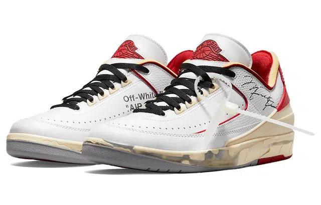 OFF-WHITE x Jordan Air Jordan 2 Retro Low SP "White and Varsity Red"