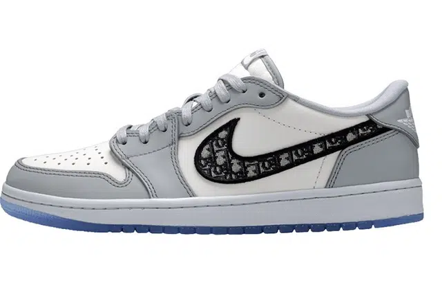 Dior x Air Jordan 1 Low White Grey