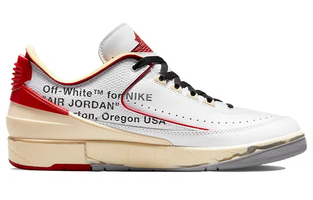 OFF-WHITE x Jordan Air Jordan 2 Retro Low SP "White and Varsity Red"