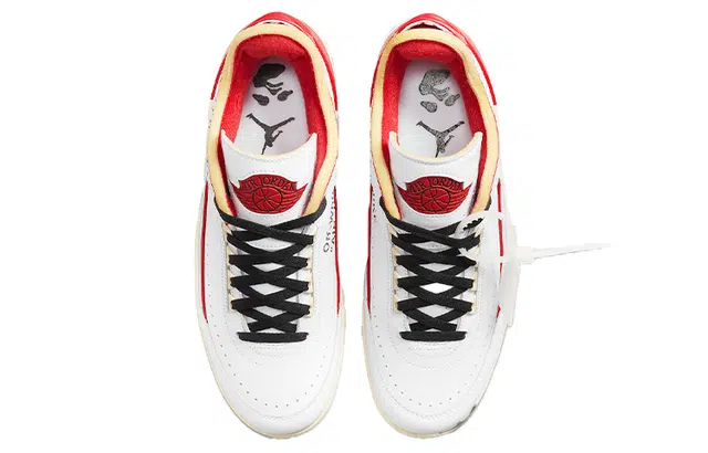 OFF-WHITE x Jordan Air Jordan 2 Retro Low SP "White and Varsity Red"