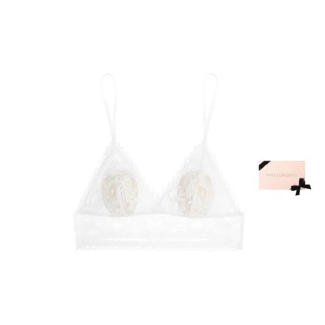 好奇蜜斯美背内衣女法式夏薄大胸显小大露背蕾丝无钢圈文胸罩礼盒装