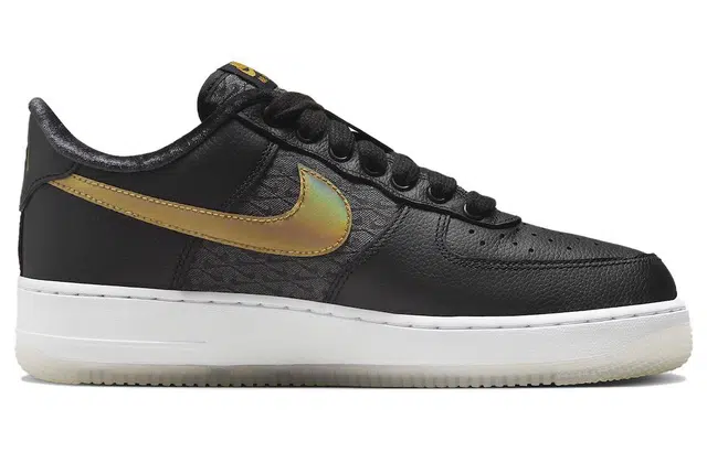 Nike Air Force 1 Low "Black and Metallic Gold"