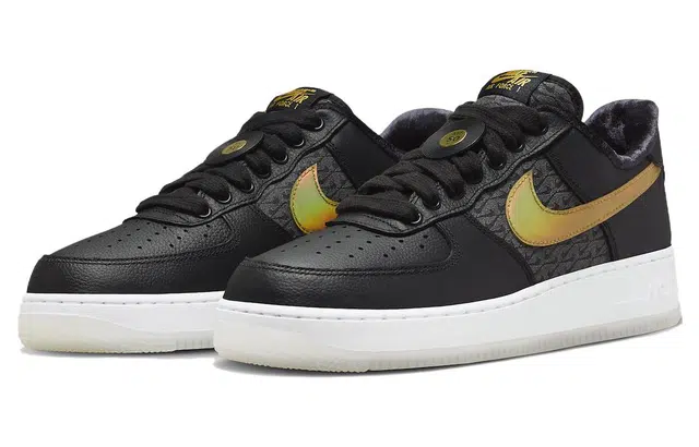 Nike Air Force 1 Low "Black and Metallic Gold"