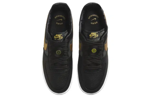 Nike Air Force 1 Low "Black and Metallic Gold"