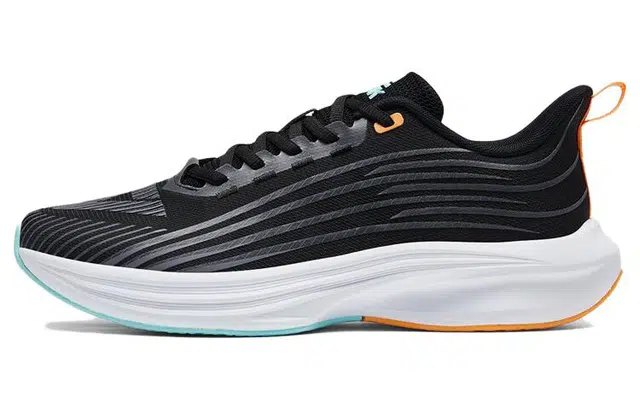 匹克 轻弹 防滑透气耐磨 低帮 跑步鞋 男款 黑色