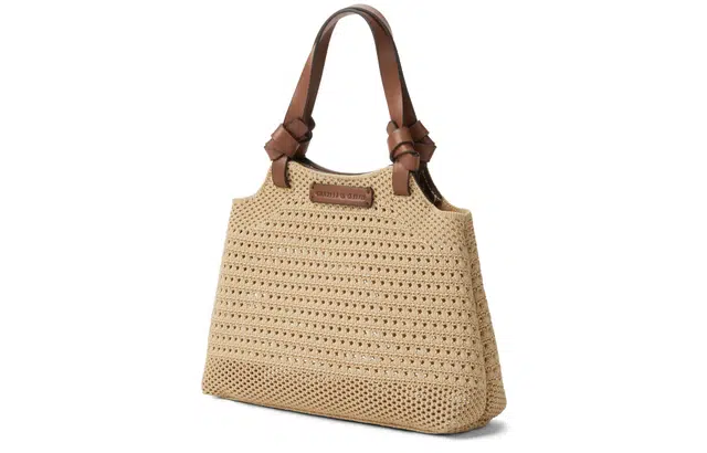 CHARLESKEITH PU ckTote WhiteMultiSand