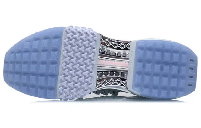 中国李宁 玄空 舒适反光潮流 减震耐磨透气回弹 低帮 生活休闲鞋 女款 淡霜蓝液态银