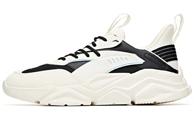 Anta Lifestyle Series Low Top Sneakers Black White