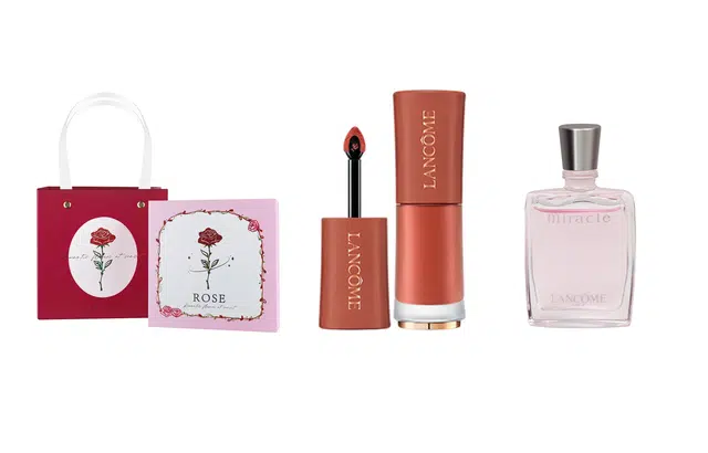 兰蔻 菁纯柔润/小蛮腰口红/粉金口红/小蛮腰粉金管+奇迹香氛+粉色浪漫玫瑰礼盒 滋润显气色