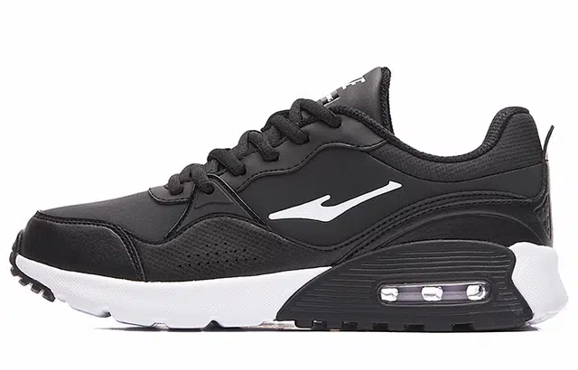 鸿星尔克 弹力舒适 低帮 生活休闲鞋 女款 黑白