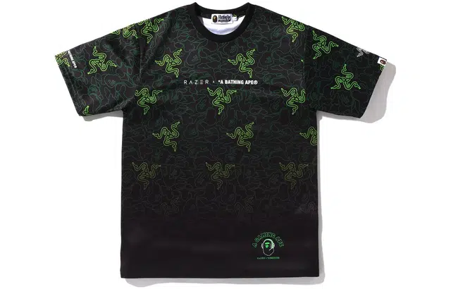 BAPE x Razer Neon Camo Team Tee