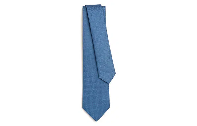 Hermes H Tie Blue