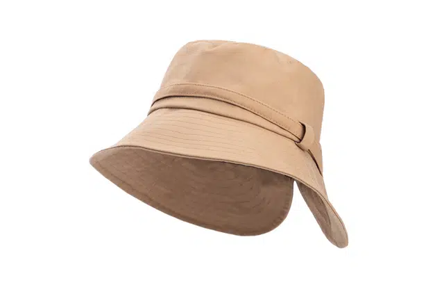 白卷 夏天布袋薄款工装风遮阳 渔夫帽 女款 黑色 卡其色