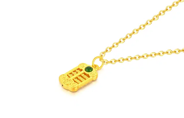 珍·如金 时尚小众轻奢简约 足金 计价金 黄金项链 女款