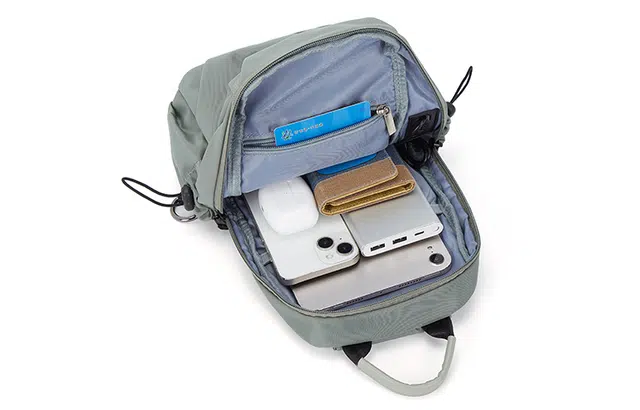 轻骑者 潮流街头百搭运动户外休闲通勤旅游时尚多口袋轻便 织物 胸包单肩斜挎包 常规 男女同款情侣款 树叶灰/黑色/浅灰/浅绿/卡其