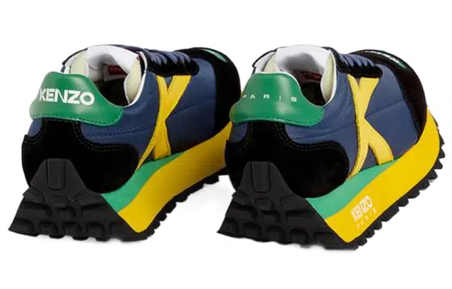 KENZO Nylon Low Top Sneakers Midnight Blue