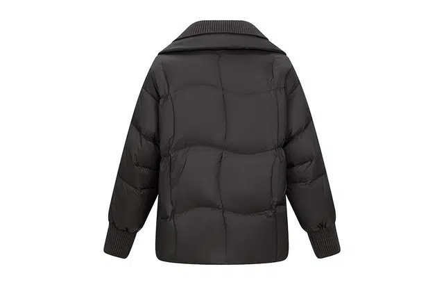 艾莱依 纯色假两件双层领羽绒服 女款