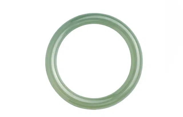 周百福 国潮复古风新中式美人镯细条湖水绿细圆条 手镯 女款