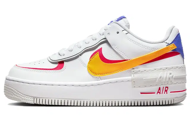 Nike Air Force 1 Shadow White Yellow Red